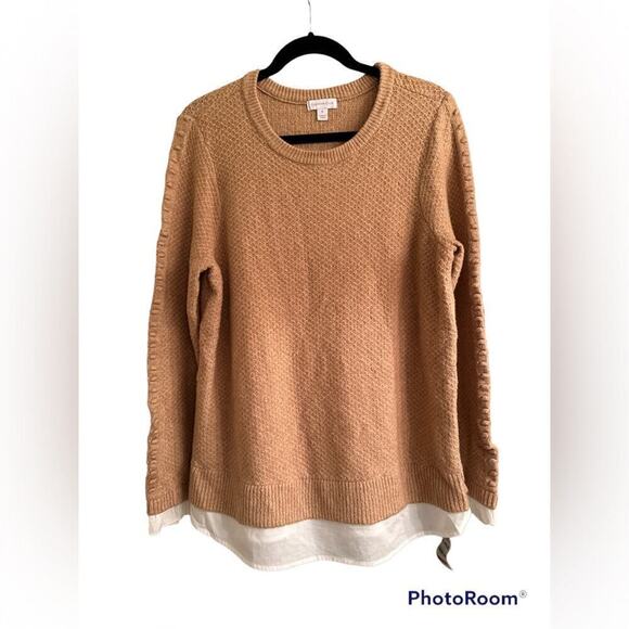 Charter Club Women’s Blouse Detail Cuffs Hemline Winter Cottage Sweater Size XL - Picture 1 of 9